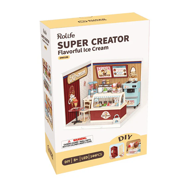 Rolife Flavorful Ice Cream - Maison Miniature, 144pcs (DW018B) - Image 5