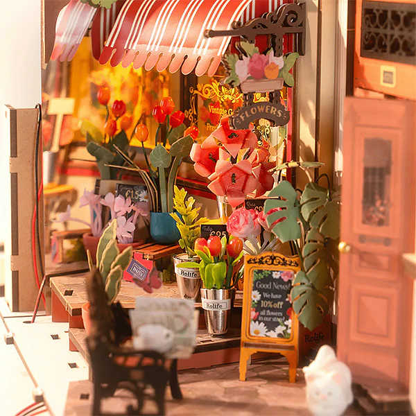 Rolife Floral Corner - DIY Book Nook, 164pcs (TGB09) - Image 8