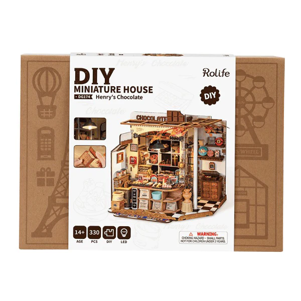Rolife Henry's Chocolate - Maison Miniature, 330pcs (DG174) - Image 6