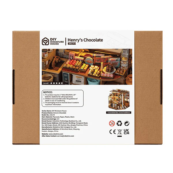 Rolife Henry's Chocolate - Maison Miniature, 330pcs (DG174) - Image 7