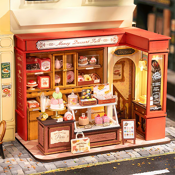 Rolife Honey Dessert Talk - Maison Miniature, 242pcs (DG168) - Image 3