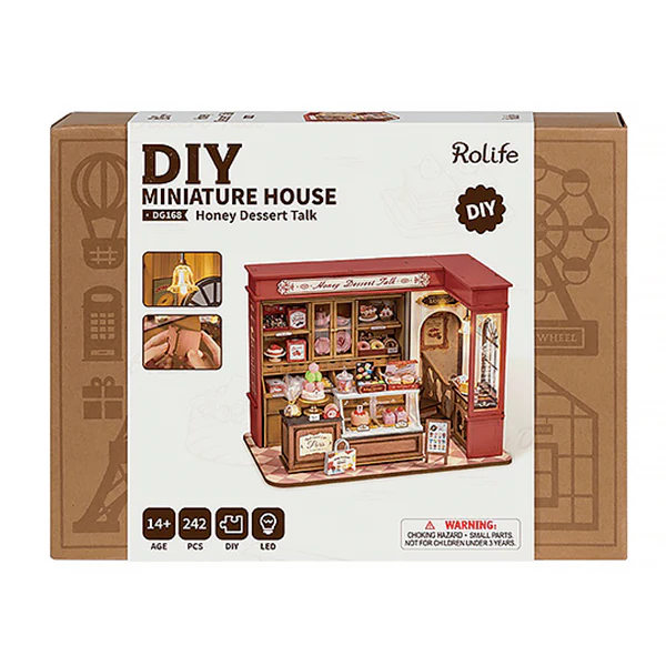 Rolife Honey Dessert Talk - Maison Miniature, 242pcs (DG168) - Image 5