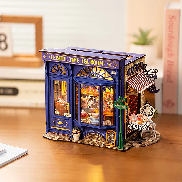Rolife Leisure Time Tea Room - Maison Miniature, 304pcs ( DG171) - Image 2