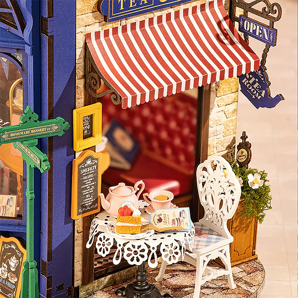 Rolife Leisure Time Tea Room - Maison Miniature, 304pcs ( DG171) - Image 8