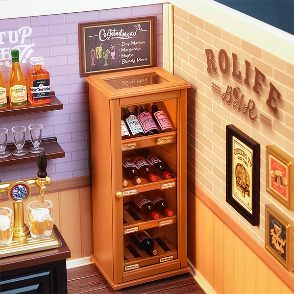 Rolife Leisurely Cheers Bar - Maison Miniature, 142pcs (DW012) - Image 4