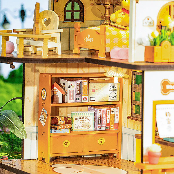 Rolife Puppy's Cozy Villa - Maison Miniature, 230pcs (DG169) - Image 5