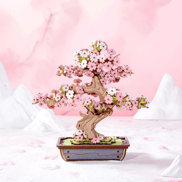 Rolife Sakura Bonsai - 3D Wooden Puzzle, 263pcs (TG415) - Image 2