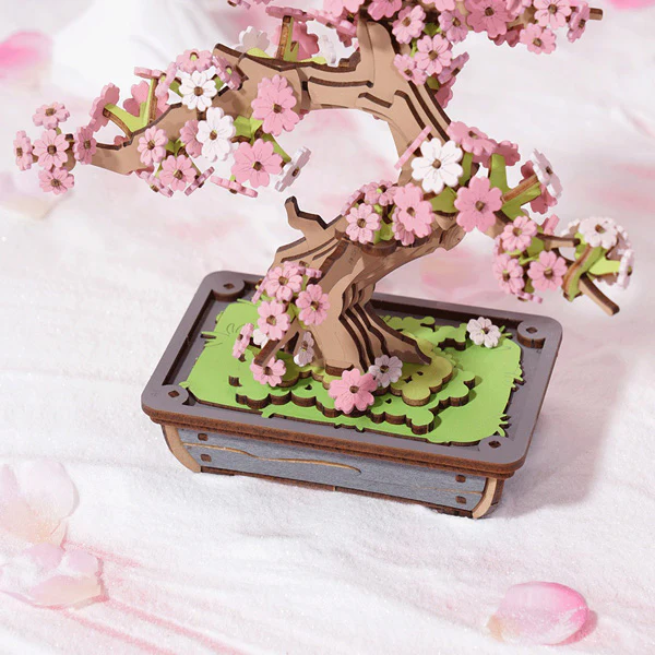 Rolife Sakura Bonsai - 3D Wooden Puzzle, 263pcs (TG415) - Image 3