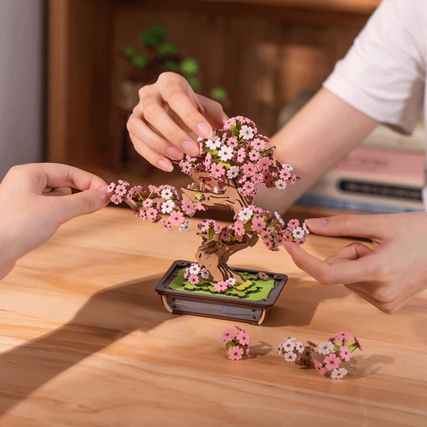 Rolife Sakura Bonsai - 3D Wooden Puzzle, 263pcs (TG415) - Image 6