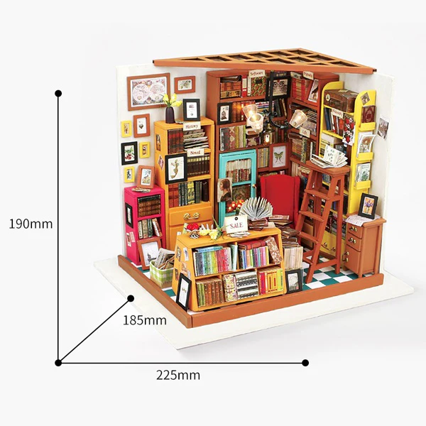 Rolife Sam's Study - Maison Miniature, 221pcs (DG102-A) - Image 5