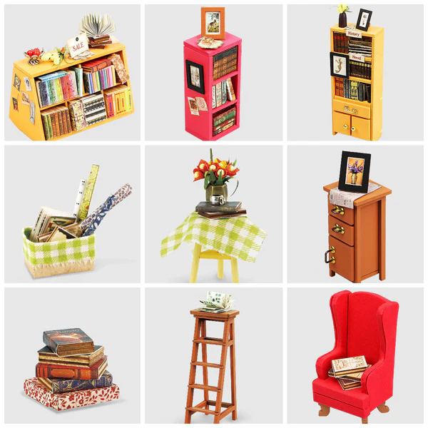 Rolife Sam's Study - Maison Miniature, 221pcs (DG102-A) - Image 7