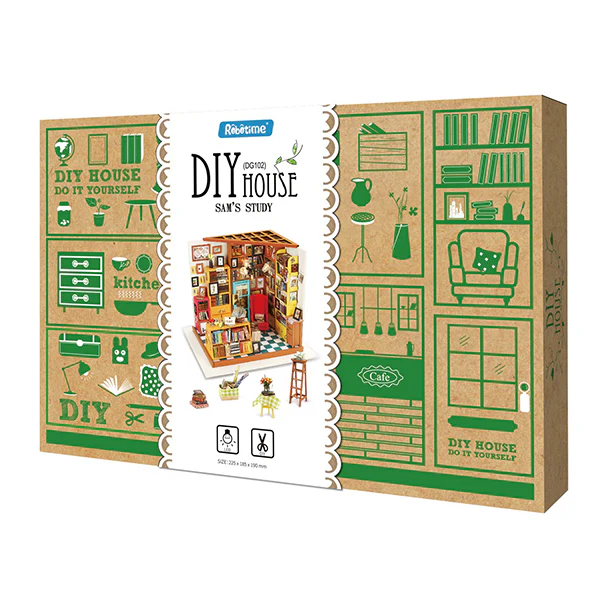 Rolife Sam's Study - Maison Miniature, 221pcs (DG102-A) - Image 8