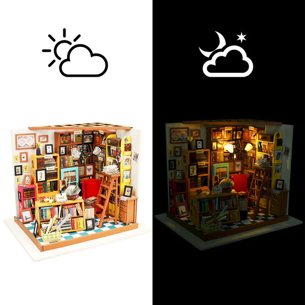 Rolife Sam's Study - Maison Miniature, 221pcs (DG102-A) - Image 9