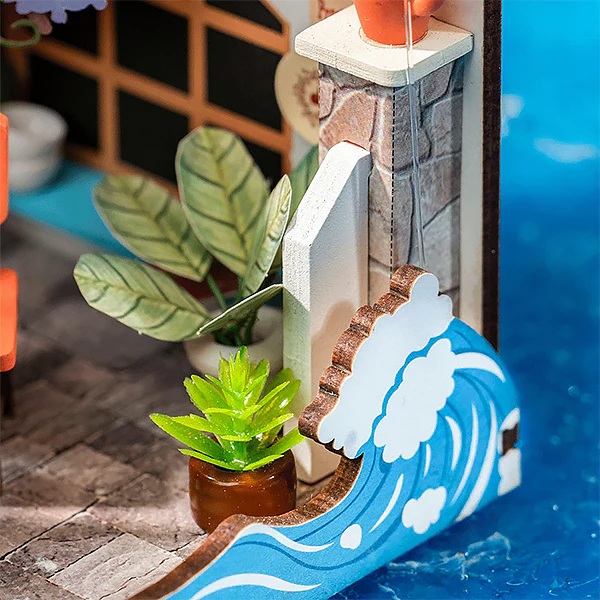Rolife Sea Holiday Restaurant - Maison Miniature, 124pcs (DS039) - Image 3