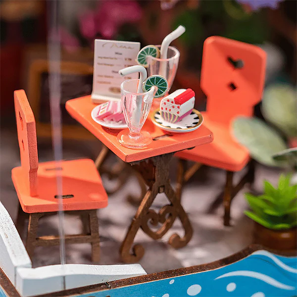 Rolife Sea Holiday Restaurant - Maison Miniature, 124pcs (DS039) - Image 5