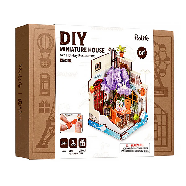 Rolife Sea Holiday Restaurant - Maison Miniature, 124pcs (DS039) - Image 6