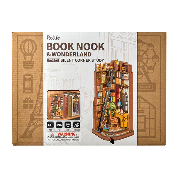 Rolife Silent Corner Study - Diy Book Nook, 196pcs (TGE02) - Image 7