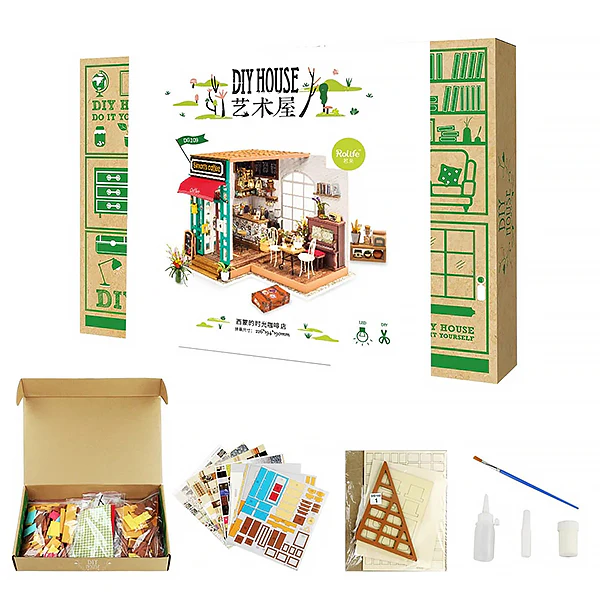 Rolife Simon's Coffee - Maison Miniature, 203pcs (DG109) - Image 10