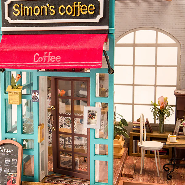 Rolife Simon's Coffee - Maison Miniature, 203pcs (DG109) - Image 6
