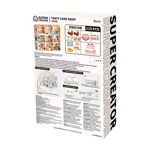Rolife Tasty Cake Shop - Maison Miniature, 115pcs (DW019B) - Image 6