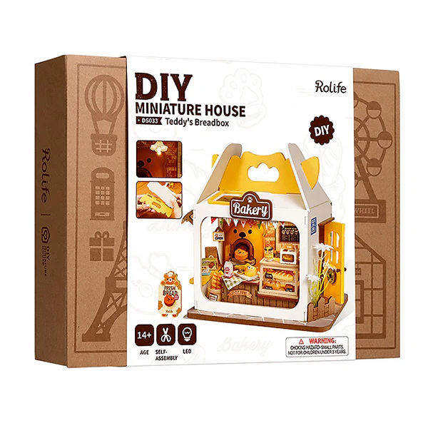 Rolife Teddy's Breadbox - Maison Miniature, 67pcs (DS033) - Image 7