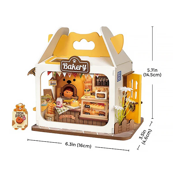 Rolife Teddy's Breadbox - Maison Miniature, 67pcs (DS033) - Image 8