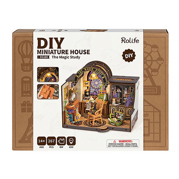 Rolife The Magic Study - Maison Miniature, 267pcs (DG166) - Image 8
