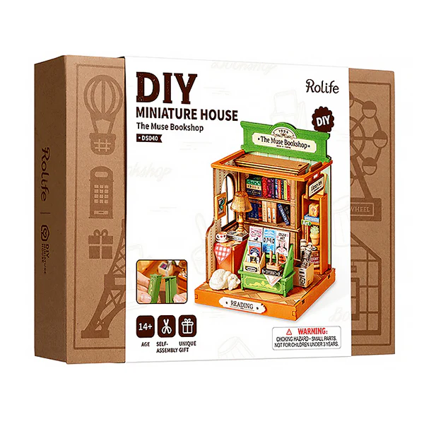 Rolife The Muse Bookshop - Maison Miniature, 114pcs (DS040) - Image 6