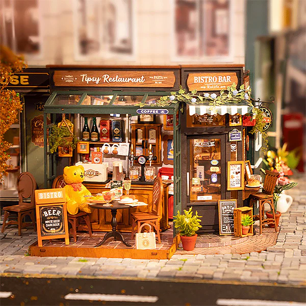 Rolife Tipsy Restaurant - Maison Miniature, 297pcs (DG167) - Image 2