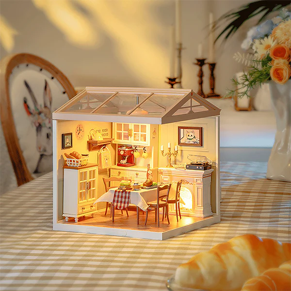 Rolife Warm Dining Room - Maison Miniature, 150pcs (DW015B) - Image 3