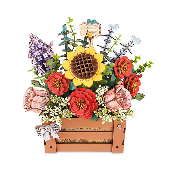 Rowood Wooden Bloom Box - Puzzle 3D, 658pcs (TW02H)