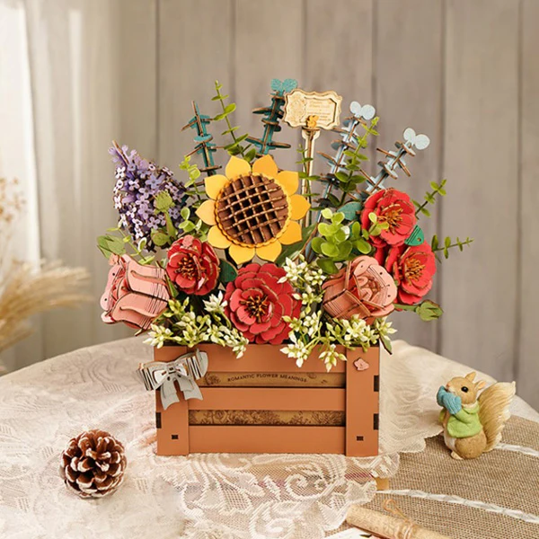 Rowood Wooden Bloom Box - Puzzle 3D, 658pcs (TW02H) - Image 2