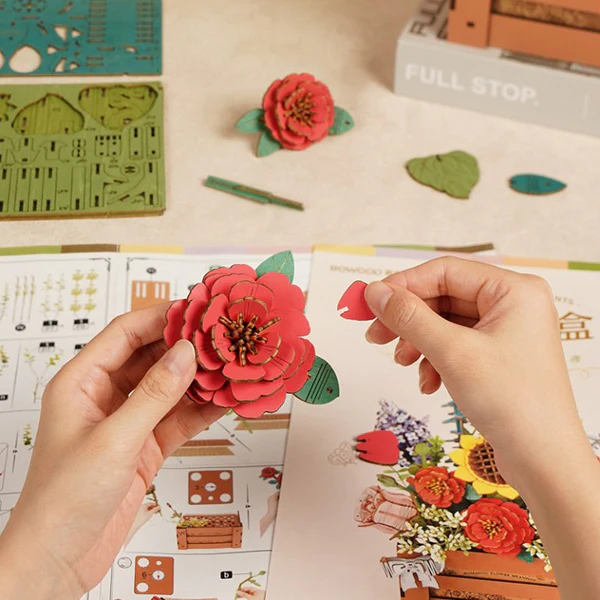 Rowood Wooden Bloom Box - Puzzle 3D, 658pcs (TW02H) - Image 4