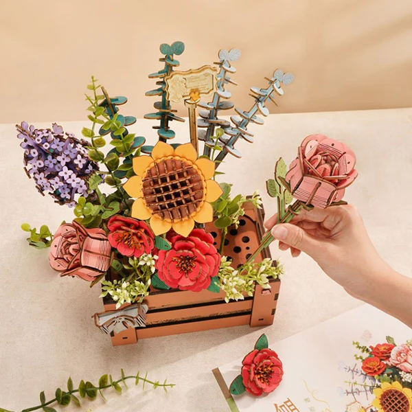 Rowood Wooden Bloom Box - Puzzle 3D, 658pcs (TW02H) - Image 5