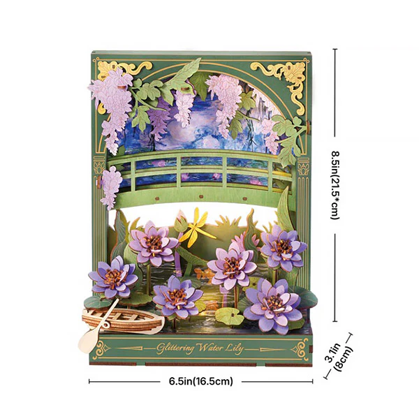 Rowood Glittering Water Lily - Puzzle 3D, 237pcs (TH001) - Image 4