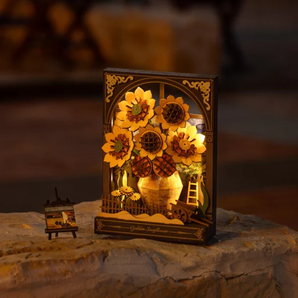 Rowood Golden Sunflower - Puzzle 3D, 266pcs (TH002) - Image 4