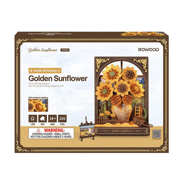 Rowood Golden Sunflower - Puzzle 3D, 266pcs (TH002) - Image 7