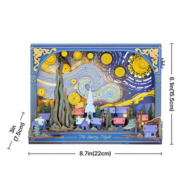 Rowood The Starry Night - Puzzle 3D, 238pcs (TH003) - Image 7