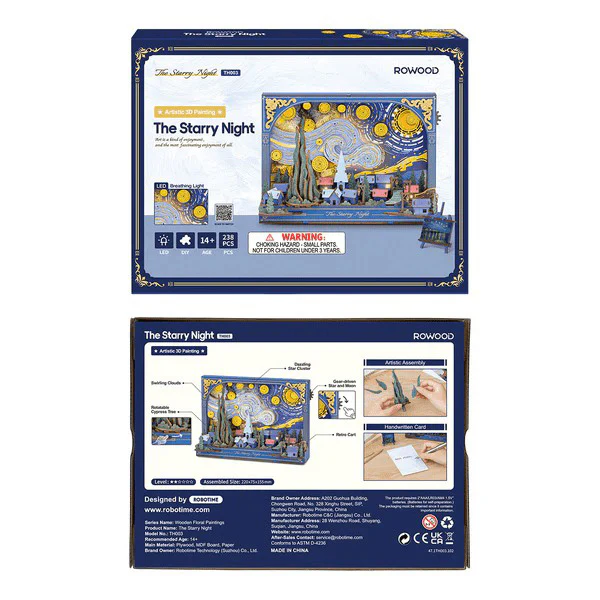 Rowood The Starry Night - Puzzle 3D, 238pcs (TH003) - Image 8