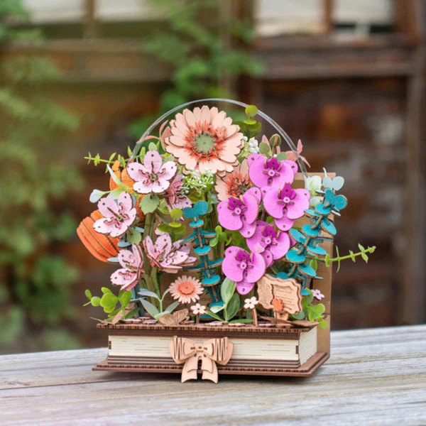 Rowood Wooden Blooming Book - Puzzle 3D, 522pcs (TW04H)