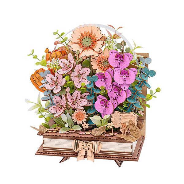 Rowood Wooden Blooming Book - Puzzle 3D, 522pcs (TW04H) - Image 4