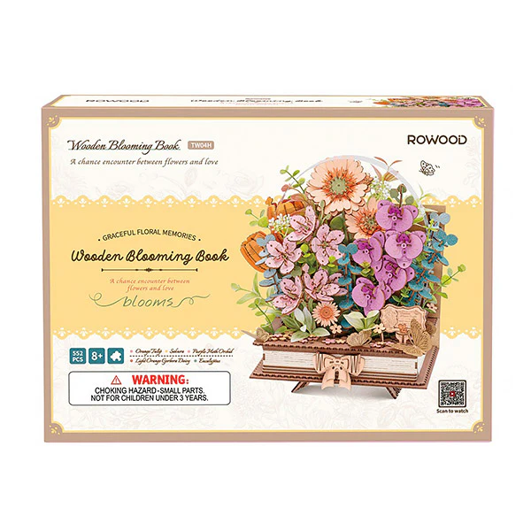 Rowood Wooden Blooming Book - Puzzle 3D, 522pcs (TW04H) - Image 5