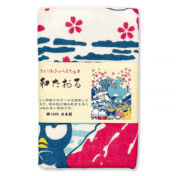 Serviette Tenugui Mascottes Sanrio & Waves - Image 2