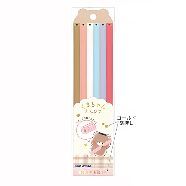 Set de 6 Crayons à Couleur Kuma Bear