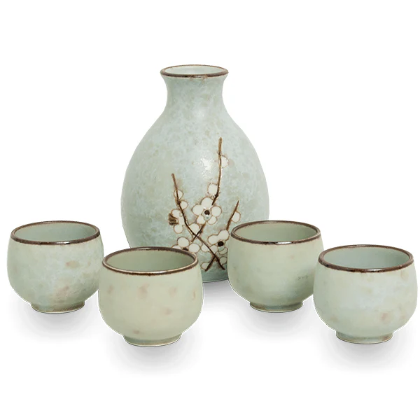 Set De Saké Umé - Bouteille + 4 Tasses à Saké