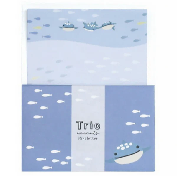 Set Mini Papier Lettre & Enveloppe Trio Animals - Whale - Image 2