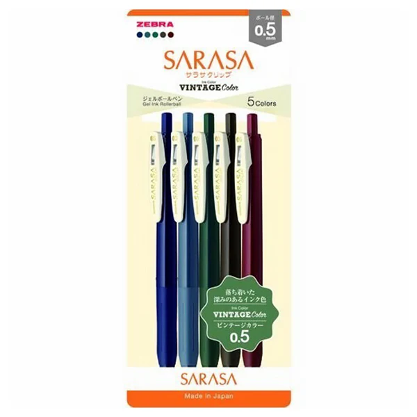 Set Stylo Gel - Sarasa Ballpoint Pen Vintage, ZEBRA, 0.5mm (A) - Image 2