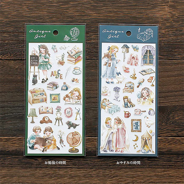 Stickers Antique Girl - Study Time - Image 2
