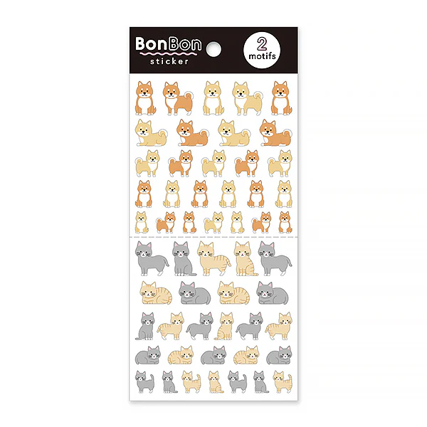 Stickers Bonbon - Shiba Inu & Cat