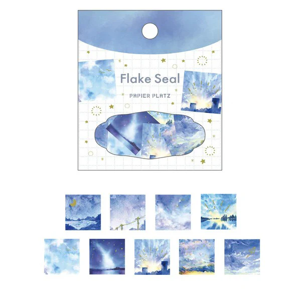 Stickers Box Flake Seal Awa - Blue